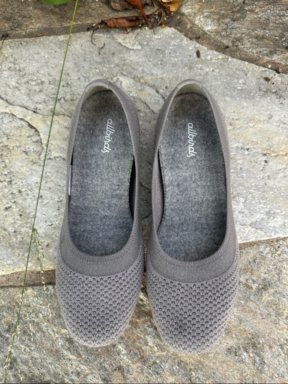 allbirds Gray Knit Ballet Flats